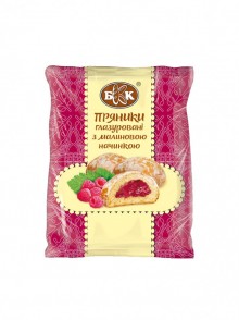 Пряники глазированные с малиновой начинкой